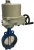 Затвор дисковый поворотный ABRA Ду200 Ру16 BUV-VF826D, межфланцевый, корпус - чугун, диск - чугун, с электроприводом, EPDM в Новосибирске